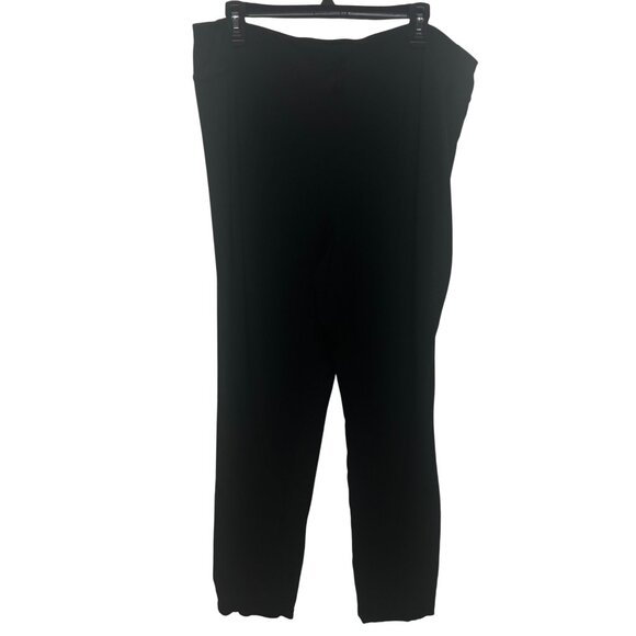 J. Jill Wearever Slim Leg Black Knit pull on comfort Pants XL - Picture 1 of 12